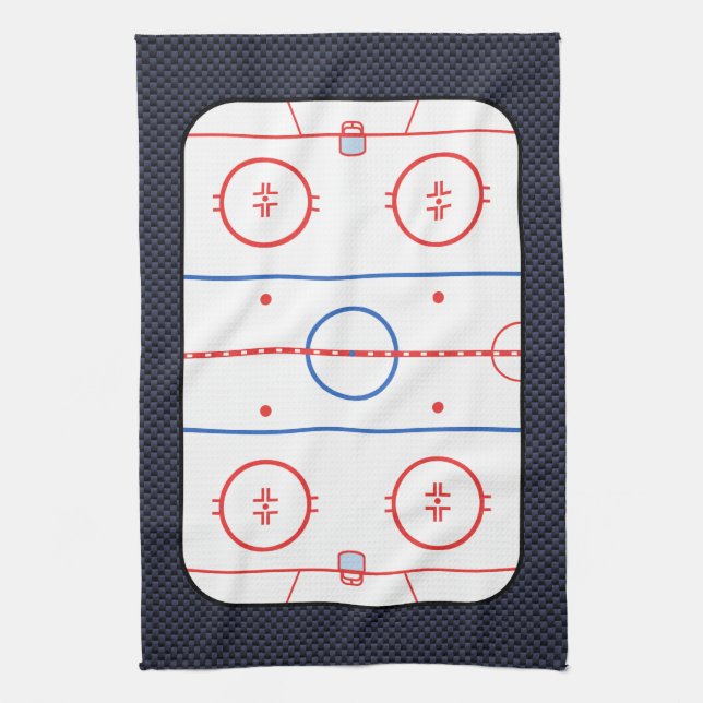 Hockey Game Companion Carbon Fiber Stil Kökshandduk (Vertikal)