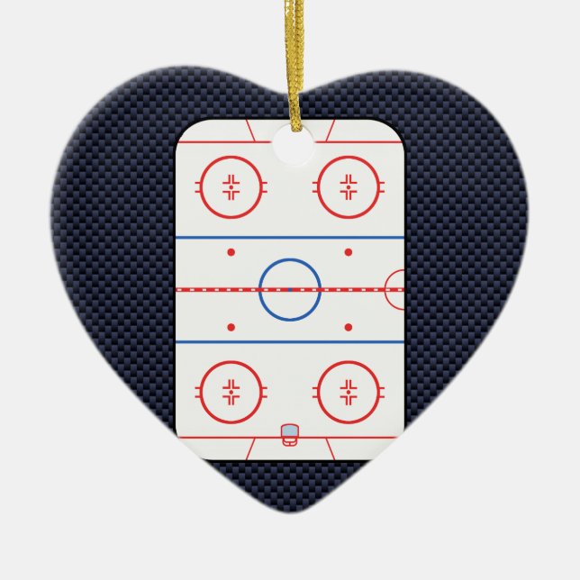 Hockey Game Companion i kolfiberstil Julgransprydnad Keramik (Framsidan)