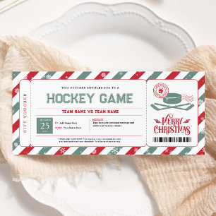 Hockey Game-julgåva Biljett Inbjudningar