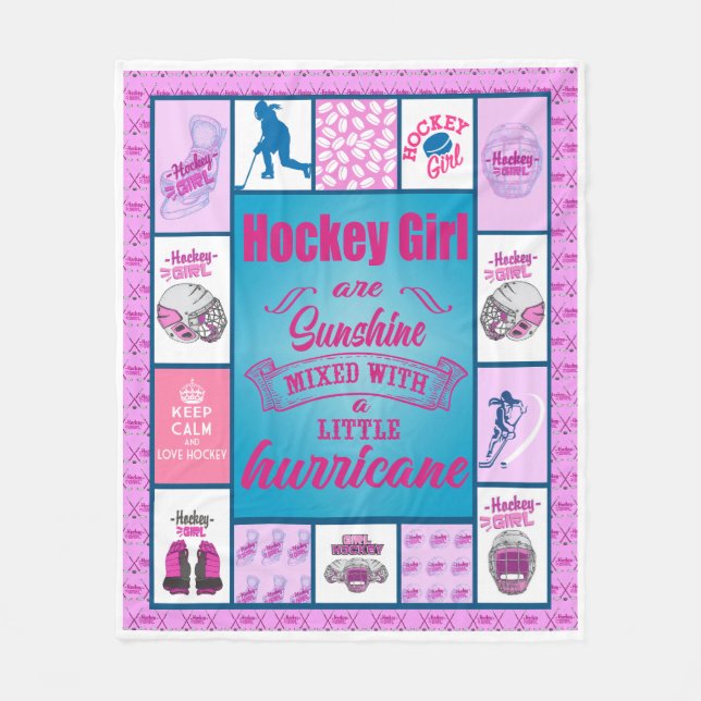 Hockey Girl är Sunshine Fleecefilt (Framsidan)