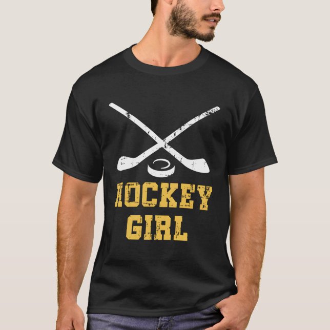 Hockey Girl Quote Ice-Hockey Player Hockey T Shirt (Framsida)