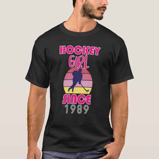 Hockey girl since 1989 t shirt (Framsida)