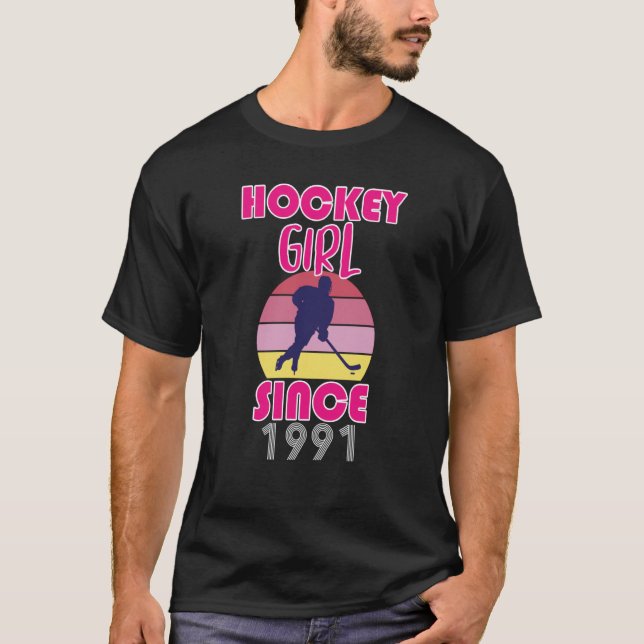 Hockey girl since 1991 t shirt (Framsida)