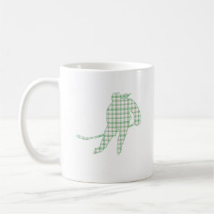 Hockey Girl Skater Silhouette Grönt Play Kaffemugg