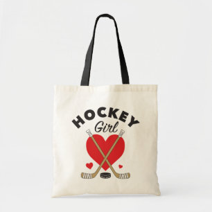 Hockey Girls Kärlek Heart Hockey Sticks Tygkasse