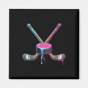 Hockey Glass Isglass Drip Pojkar Ungdomar Barn Män Magnet