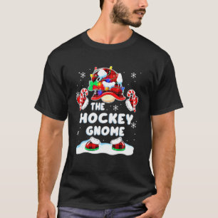 Hockey Gnome Red Plade Gnomies Matching Family Chr T Shirt