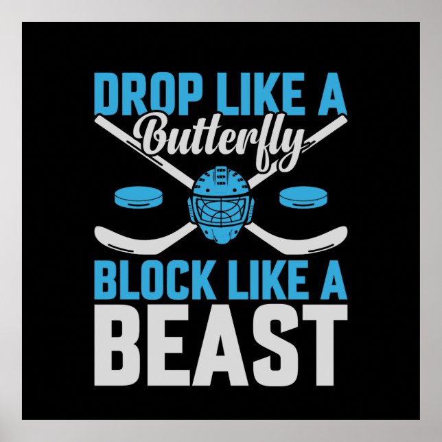 Hockey Goal Block som en Beast Poster (Framsidan)