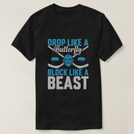 Hockey Goal Block som en Beast T Shirt