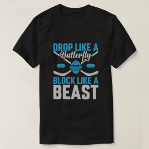 Hockey Goal Block som en Beast T Shirt