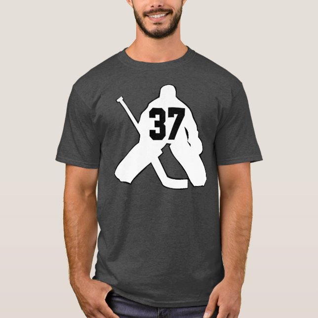 Hockey Goalie 37 Manar Women Boys Girls T Shirt (Framsida)