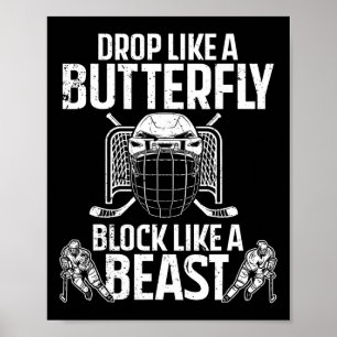 Hockey Goalie Art För manar Women Ice Hockey Älska Poster