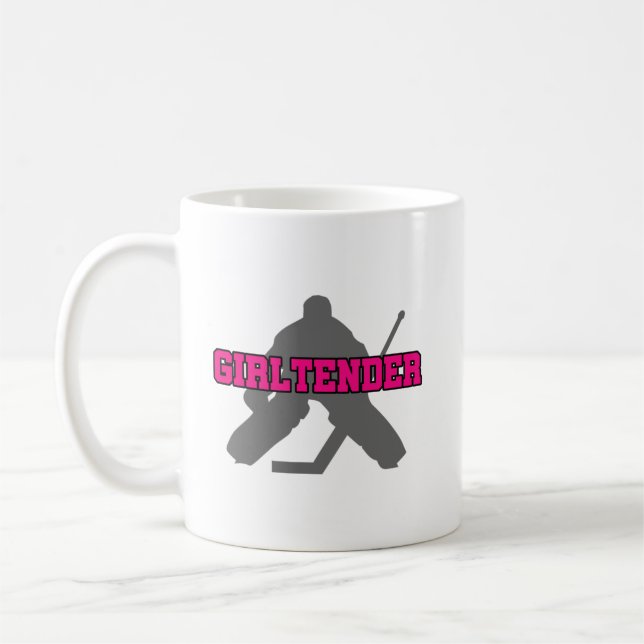 Hockey Goalie Girl Girltender Kaffemugg (Vänster)