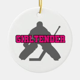 Hockey Goalie Girltender Julgransprydnad Keramik