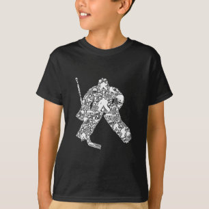 Hockey Goalie Hockey Player Manar Kids Boys Youth T Shirt