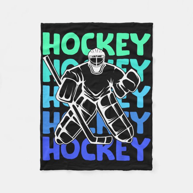Hockey Goalie Ice Hockey Kids Boys Youth Men  Fleecefilt (Framsidan)