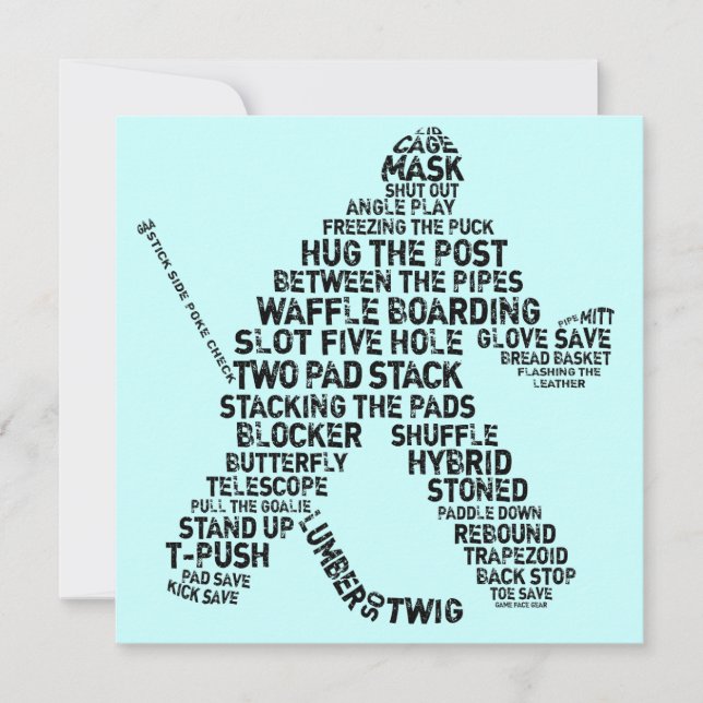Hockey Goalie-inbjudningar Inbjudningar (Framsida)