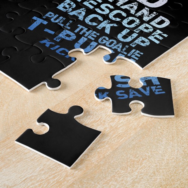 Hockey Goalie Jigszle Puzzle Pussel (Sidan)