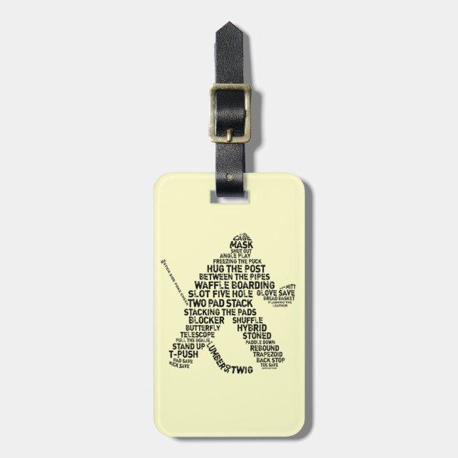 Hockey Goalie Luggage Tag Bagagebricka (Vertikal Framsida)