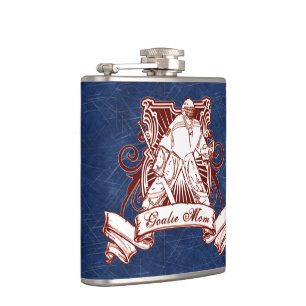 Hockey Goalie Mamma Hip Flask, Ice Background Fickplunta