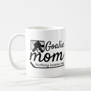 Hockey Goalie Mamma Mugg skrämt inte svart