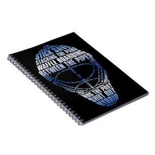 Hockey Goalie Mask - bärbar dator Anteckningsbok Med Spiral