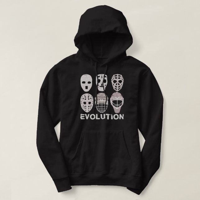 Hockey Goalie Mask Evolution Classic T Shirt Hoodie (Design framsida)