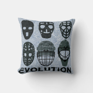 Hockey Goalie Mask Evolution Kudde