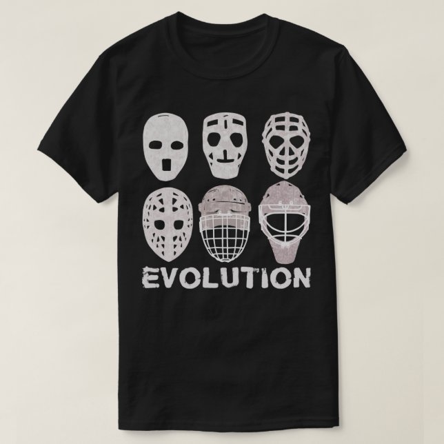 Hockey Goalie Mask Evolution T Shirt (Design framsida)
