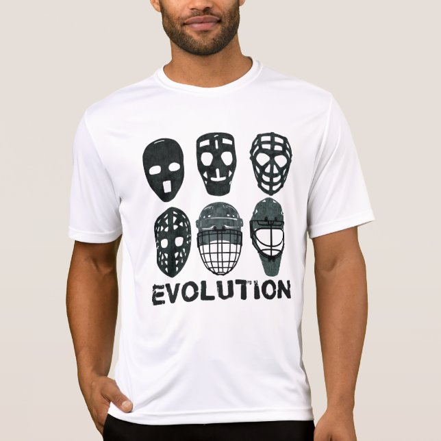 Hockey Goalie Mask Evolution Tee (Framsida)