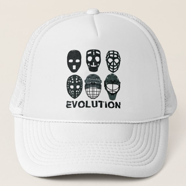 Hockey Goalie Mask Evolution Truckerkeps (Framsida)