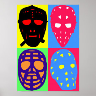 Hockey Goalie Mask-filmkonst Poster