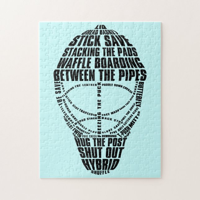 Hockey Goalie Mask Jigszle Puzzle Pussel (Vertikal)