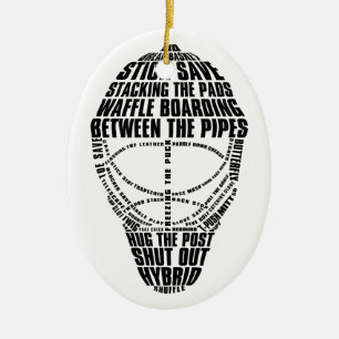 Hockey Goalie Mask jul Ornament