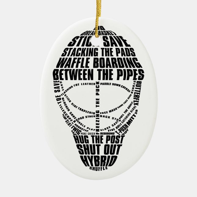 Hockey Goalie Mask jul Ornament (Framsidan)