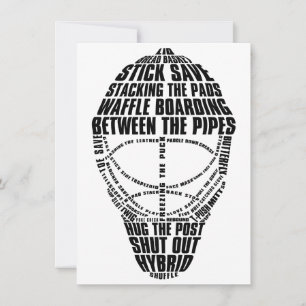 Hockey Goalie Mask Party-inbjudningar Inbjudningar