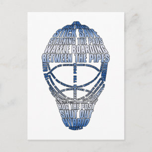 Hockey Goalie Mask Vykort