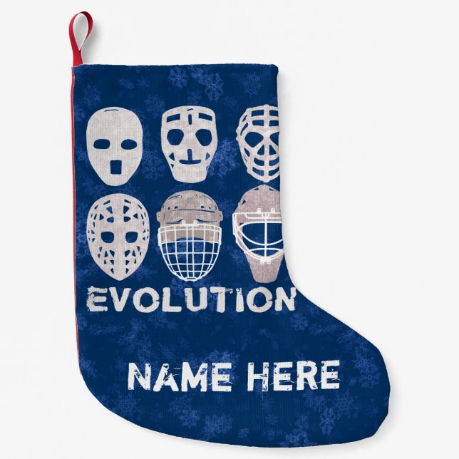 Hockey Goalie Masks Evolution-julklapp Liten Julstrumpa (Framsidan)