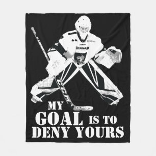 Hockey Goalie Mitt mål är att förneka er Fleecefilt