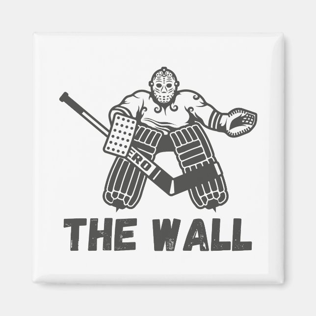 Hockey Goalie muren Magnet (Framsidan)