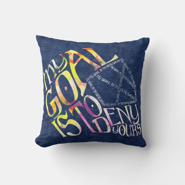 Hockey Goalie My Goal Typography Kudde (Framsida)