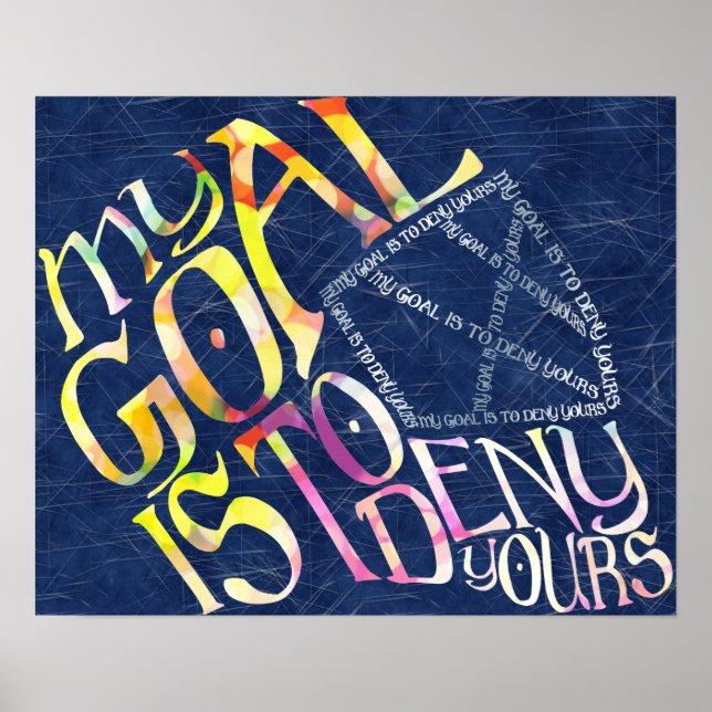 Hockey Goalie My Goal Typography Poster (Framsidan)