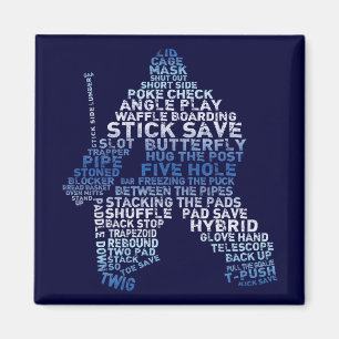Hockey Goalie Ord Art Magnet