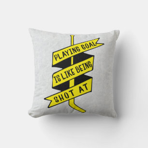 Hockey Goalie Quote Namn & Number Pillow Kudde