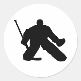 Hockey - Goalie Runt Klistermärke