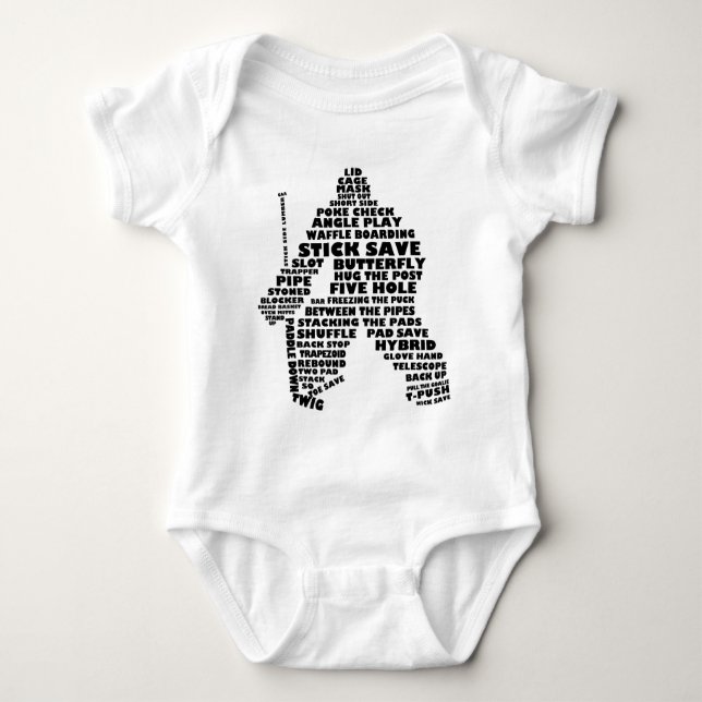 Hockey Goalie Text Art T-shirt (Framsida)