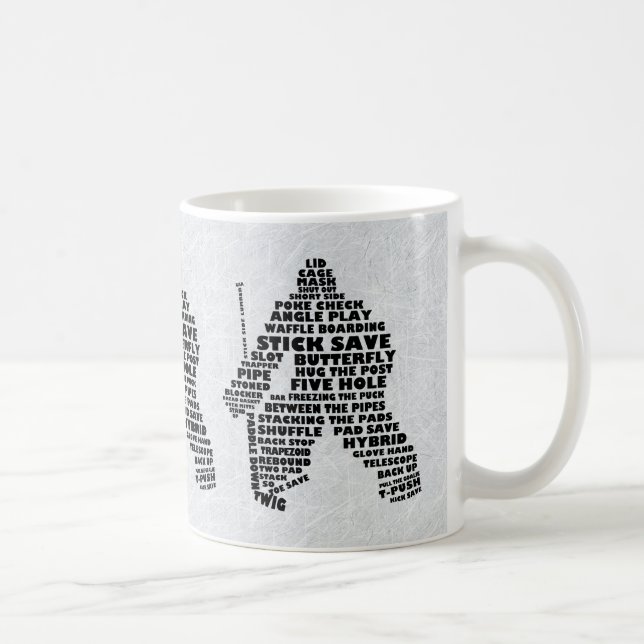 Hockey Goalie Typography Mugg (Höger)