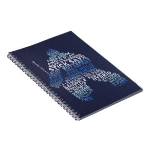 Hockey Goalie Typography Notebook Anteckningsbok Med Spiral