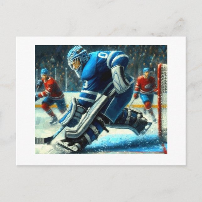 Hockey Goalie Vykort (Framsida)