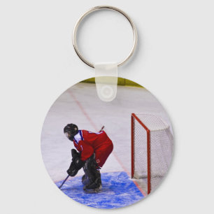 hockey goalkeeper nyckelring